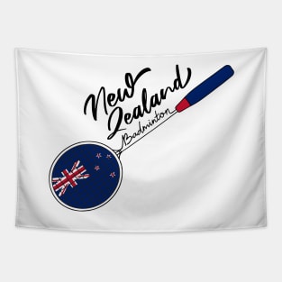 New Zealand Badminton Racquet Sports (New Zealand) Flag Tapestry