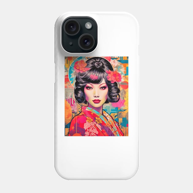 The Asian American Pop Street Mosaic Phone Case by Unboxed Mind of J.A.Y LLC 