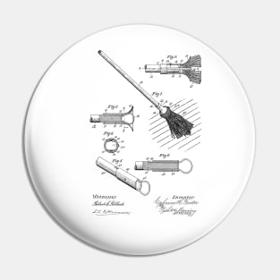 Mop Design Vintage Patent Hand Drawing Pin