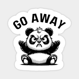 Grumpy Panda Bear: Go Away Magnet