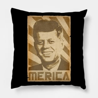 JFK Merica Retro Propaganda Pillow