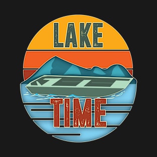 Lake Time - Jon Boat on the Lake T-Shirt