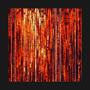 Abstract Orange Stripes T-Shirt