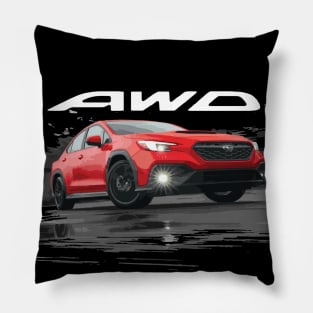 subie VB WRX S4 ingition red Pillow