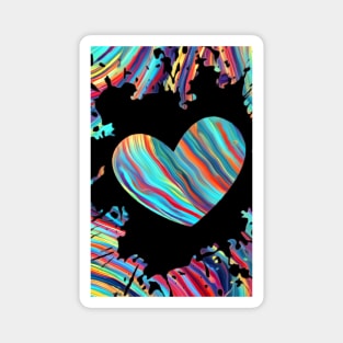 Rainbow love Abstract Magnet