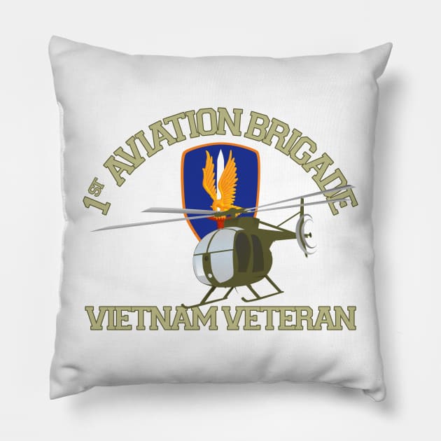1st Aviation OH-6 Vietnam Pillow by MilitaryVetShop
