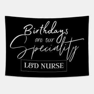 Labor and Delivery Nurse, Colorful L&D Nursing, Trendy Nurse, New Grad Nurse Gift Tapestry