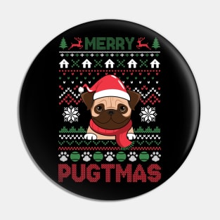 Merry Pugmas ugly christmas sweater Pin