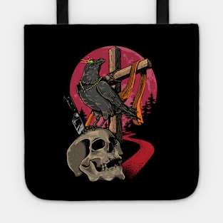 Crow Skull Bringer of Death Tote