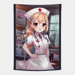 Cute anime nurse Tapestry