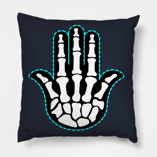 Skeleton Hamsa Pillow