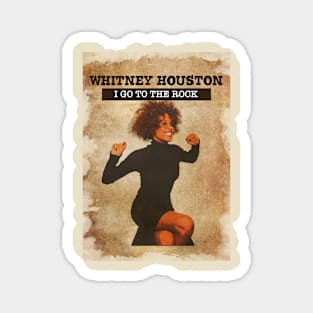 Vintage Old Paper 80s Style Whitney Houston Magnet