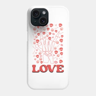 Skeleton Finger Love Valentine Gift Phone Case