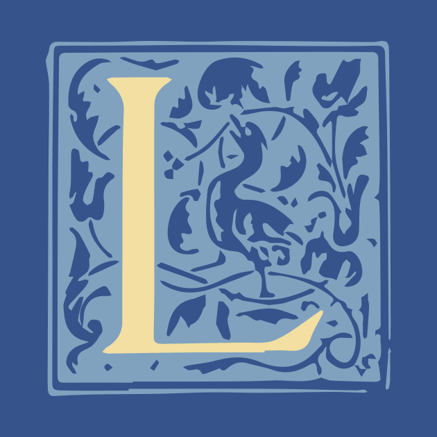 Letter L in an ornamental frame by Creative Art Store