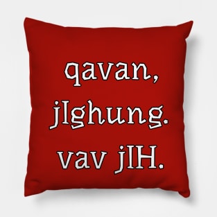 Hi Hungry, I'm Dad Pun ( jIghung jIH. qavan, jIghung. vav jIH. ) Translated in the Klingon Language Text Only Version (MD23Frd033) Pillow