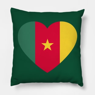 I Love Senegal // Heart-Shaped Senegalese Flag Pillow