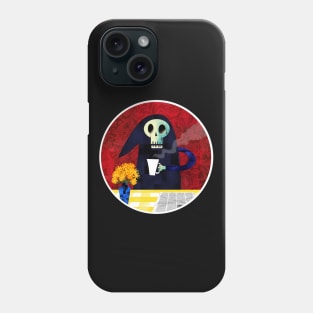 Coffee Break for the Grim Reaper Phone Case