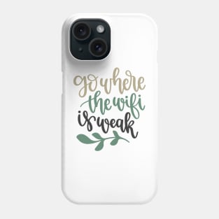 Go Where The WiFi is Weak Phone Case