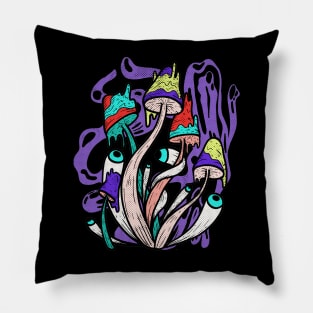 Psychedelic Mushrooms Pillow