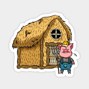 Three Pigs Straw House Lazy Halloween Costume Magnet