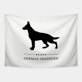 German Shepherd Black Silhouette Tapestry