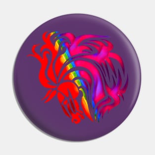 Artistic Colorful Explosion Horse Pin