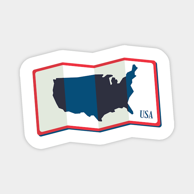 independence day USA map Magnet by Trio Store