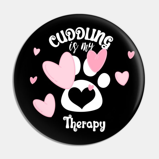 Cuddling Is My Therapy Pin by NICHE&NICHE