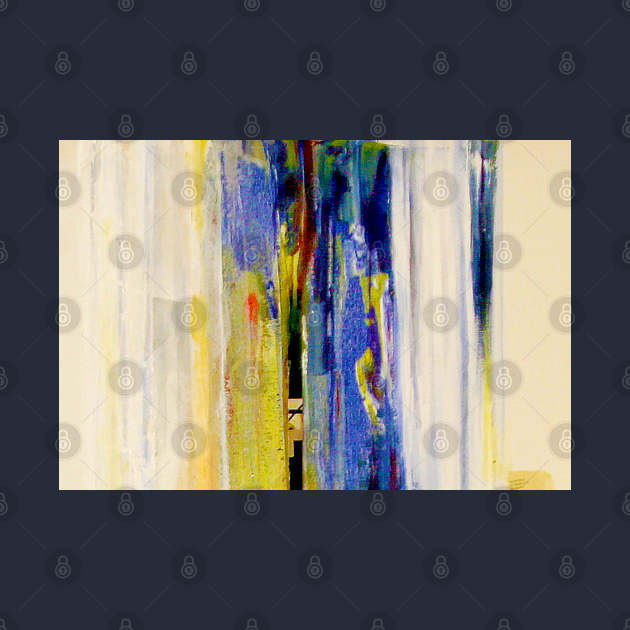 modern abstract painting blue and yellow by Le Ma9