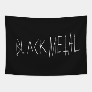 Black Metal Dark Text Design Tapestry