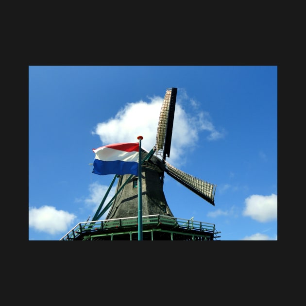 Dutch Windmill and Flag by GenAumonier