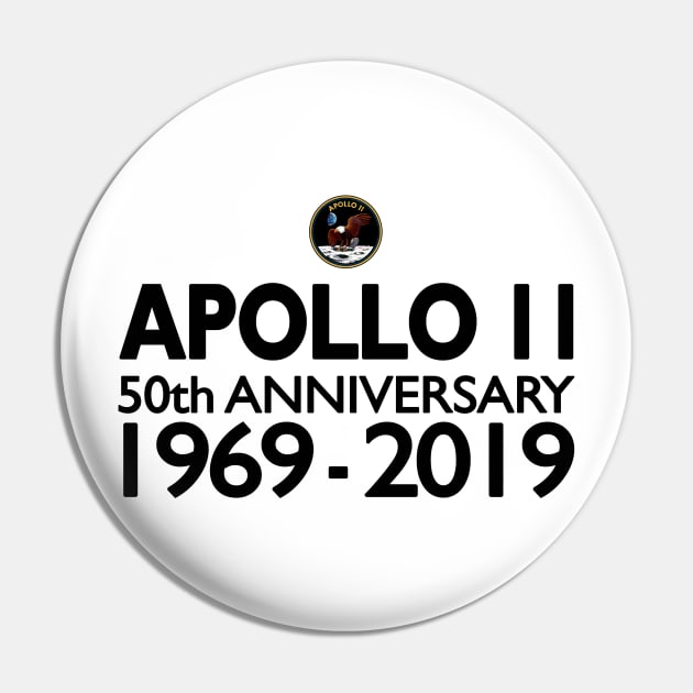 Apollo 11 Moon Landing 50th Anniversary Pin by SeattleDesignCompany