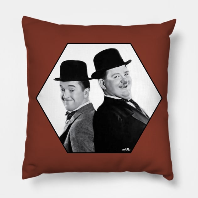 Laurel and Hardy-1 Pillow by BonzoTee