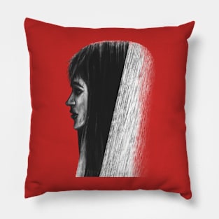 pain, dark horror illustration Pillow