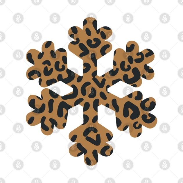 Leopard print snowflake by Peach Lily Rainbow