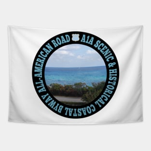 A1A Scenic & Historic Coastal Byway All-American Road circle Tapestry