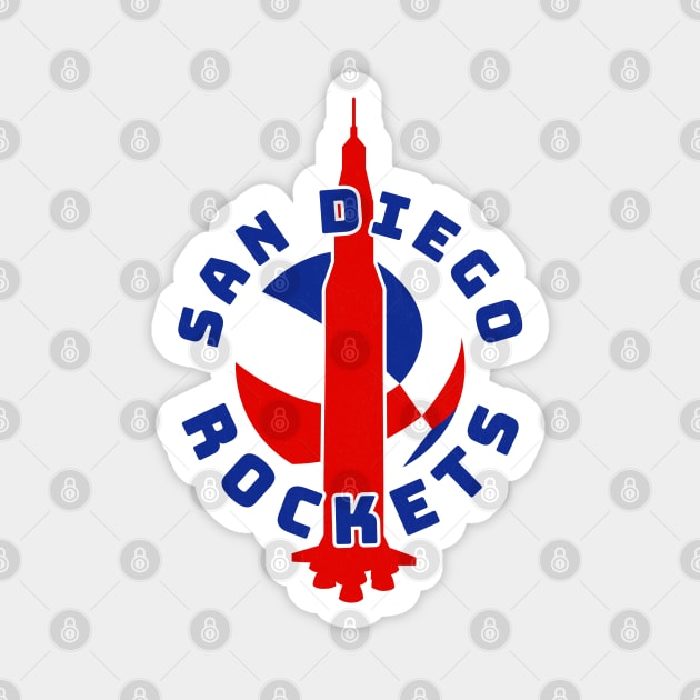 Defunct San Diego Rockets Basketball 1968 Magnet by LocalZonly