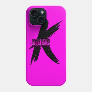 nick name K black Phone Case