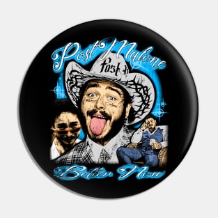 Post malone vintage 80s bootleg design Pin