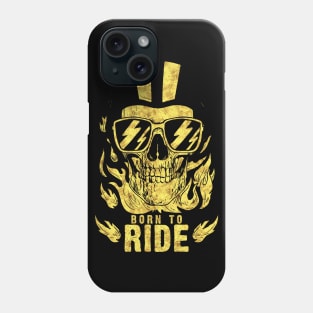 Born to Ride Skull Fire Helmet for all the open road lovers Phone Case