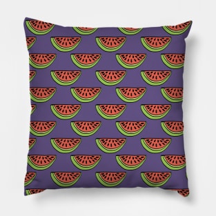 Purple Watermelon Splash! Pillow