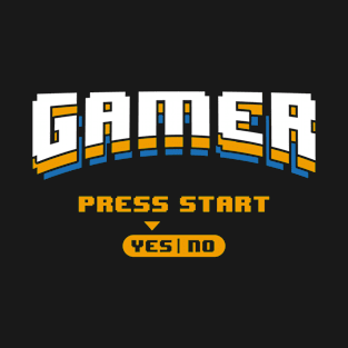 Gamer Press Yes To Start T-Shirt