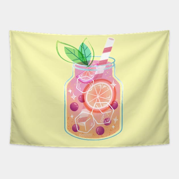 Pink Lemonade Tapestry by magsterarts