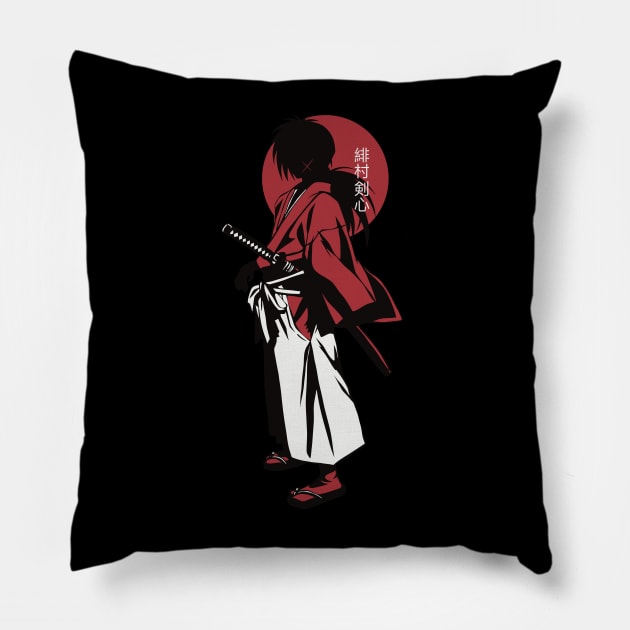 RK13 Kenshin sumi e Pillow by Animangapoi