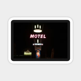 Old neon motel sign along Route 66 Magnet