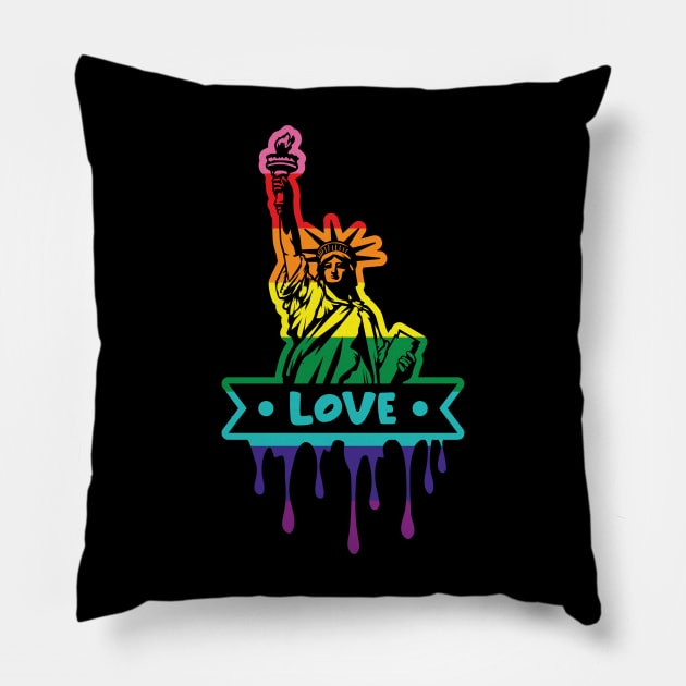 PRIDE Statue of Liberty Pillow by IPRINT