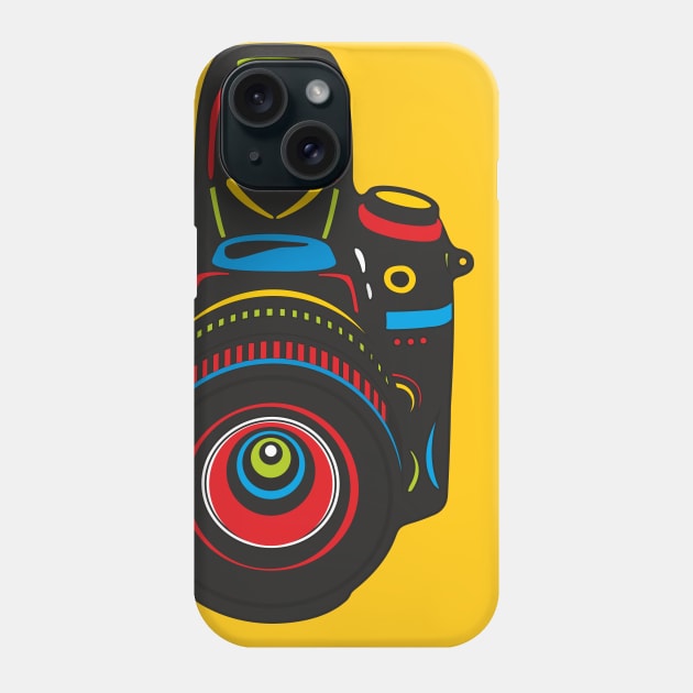 Black Camera Phone Case by XOOXOO