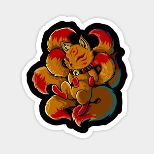 Japanese Yokai figure - Kawaii Kitsune Magnet