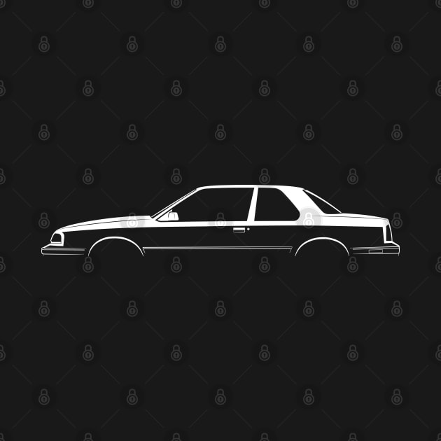 Oldsmobile Cutlass Ciera Coupe Silhouette by Car-Silhouettes