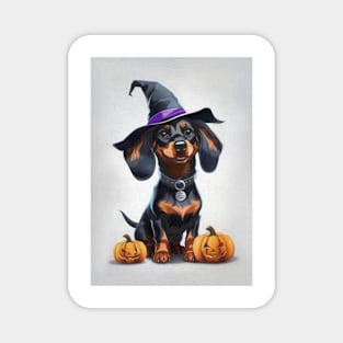 Dachshund Puppy Halloween Magnet